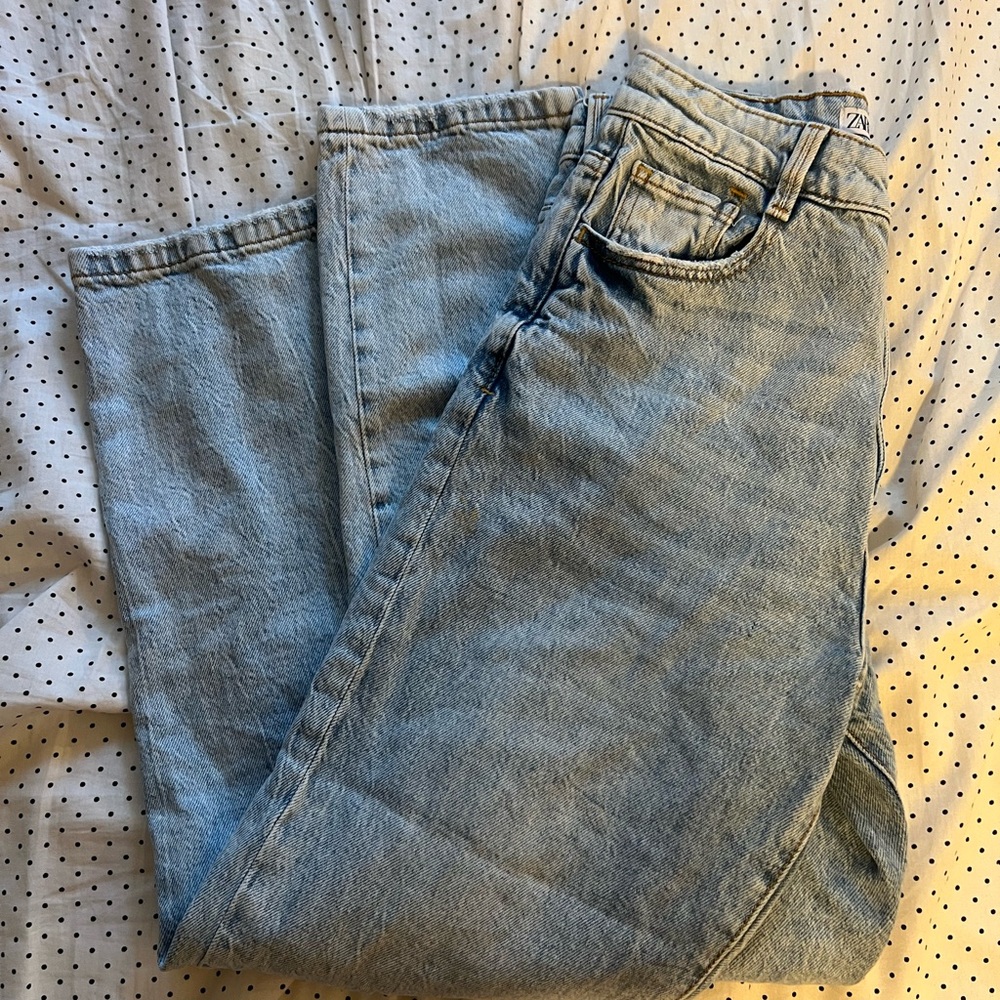 Zara Straight Jeans in Classic Blue
